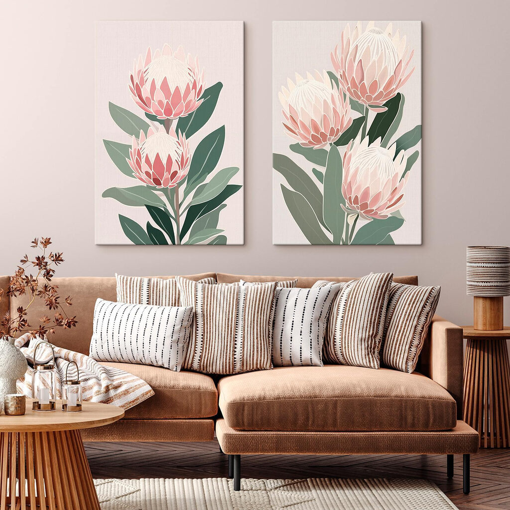 Delicate blooms in soft pastel hues