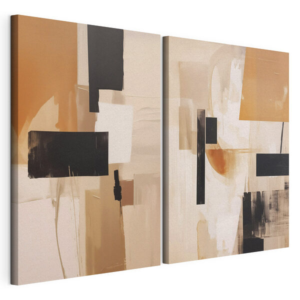 Lámina modular sobre lienzo Lámina modular sobre lienzo Cuadro en el que aparecen un par de plazas (SKU: m00853)