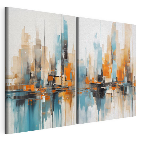 Lámina modular sobre lienzo Cuadro de una ciudad
