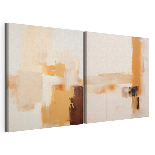 Lámina modular sobre lienzo Lámina modular sobre lienzo Cuadro en diferentes tonos de marrón y blanco (SKU: m00891)