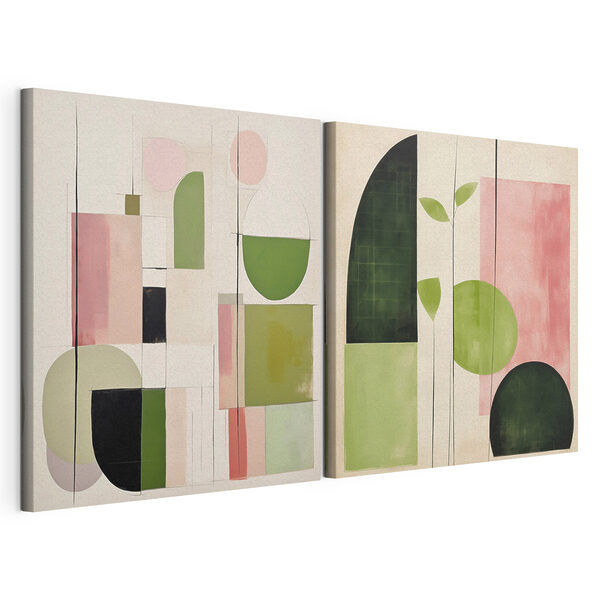 Lámina modular sobre lienzo Lámina modular sobre lienzo Dos obras de arte (SKU: m00894)