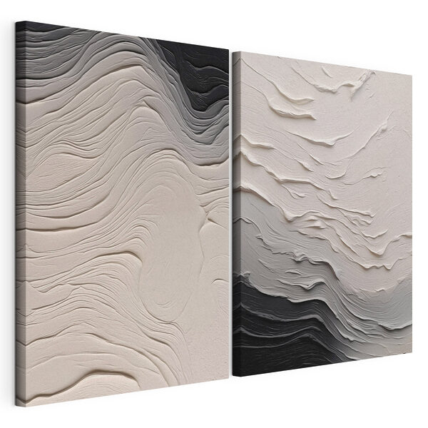 Lámina modular sobre lienzo Suaves ondas de texturas delicadas