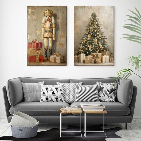 Nutcracker and a christmas tree