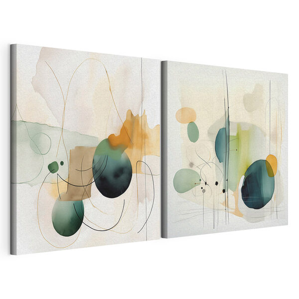 Lámina modular sobre lienzo Lámina modular sobre lienzo Dos obras de arte (SKU: m00985)