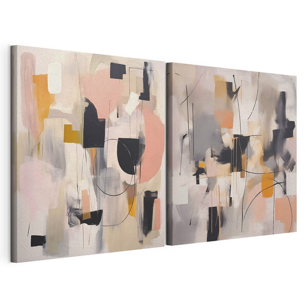 Lámina modular sobre lienzo Lámina modular sobre lienzo Dos cuadros de diferentes colores (SKU: m01073)