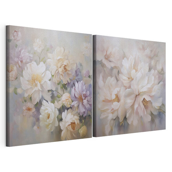 Lámina modular sobre lienzo Cuadro de flores sobre lienzo