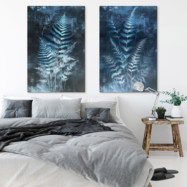Serene foliage in cool tones