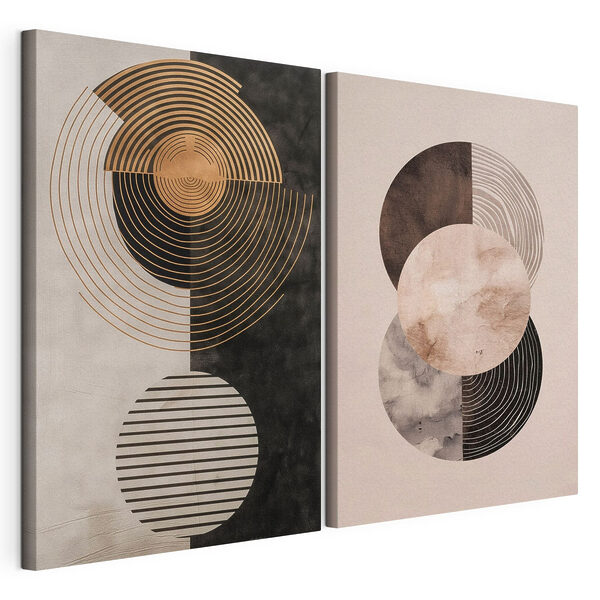 Lámina modular sobre lienzo Dos obras de arte