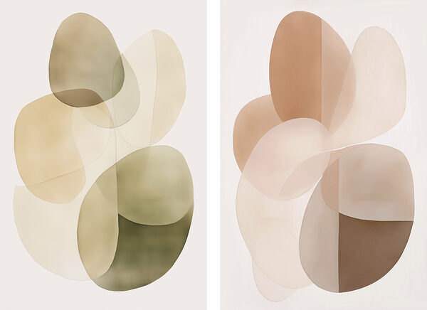 Soft shapes in harmonious tones