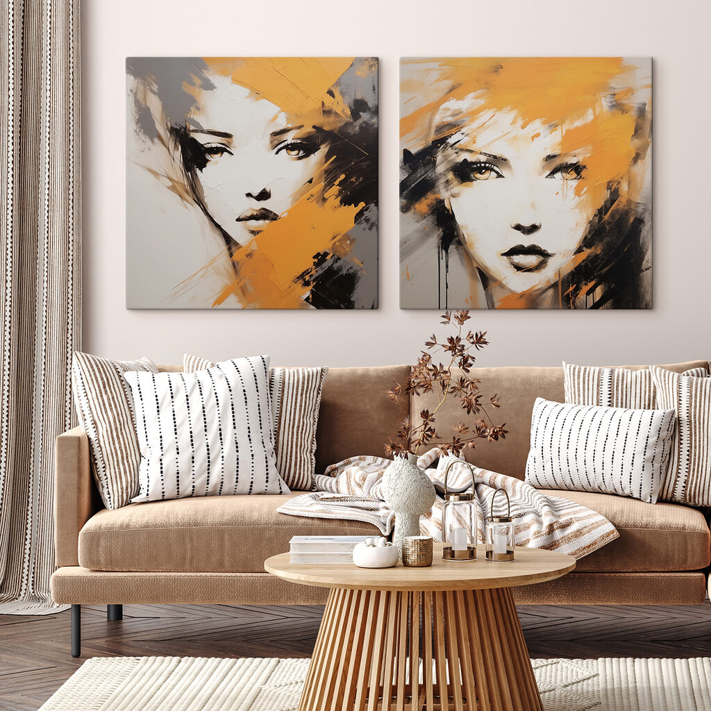 Painting of a woman's face