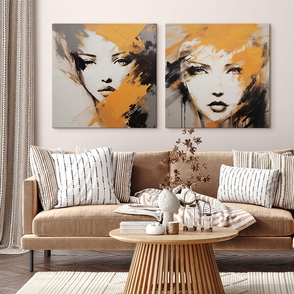 Painting of a woman's face