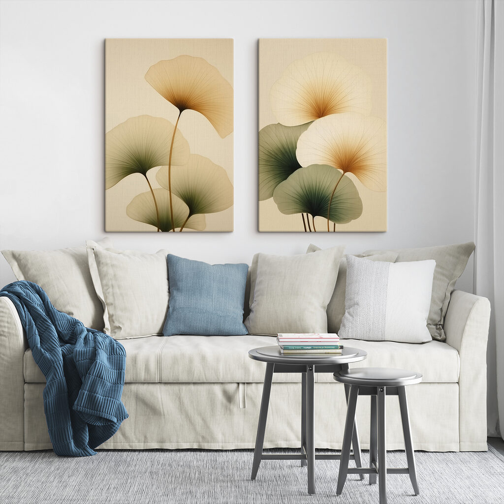 Soft hues of delicate leaves