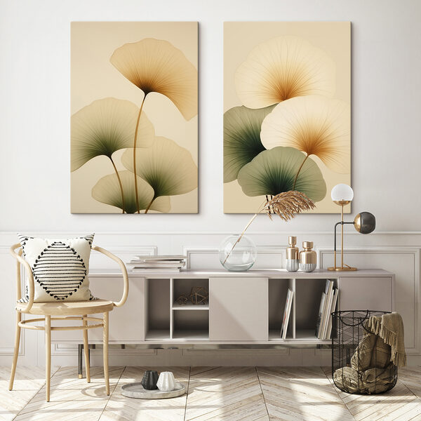 Soft hues of delicate leaves