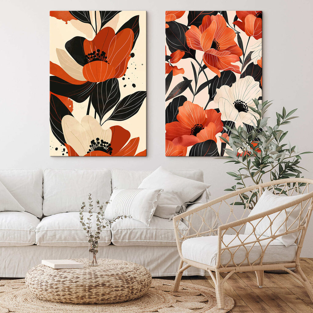 Vibrant blooms in contrasting shades