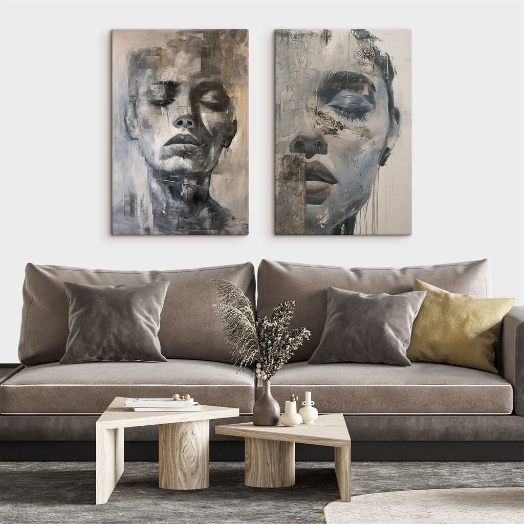 Painting of a woman's face