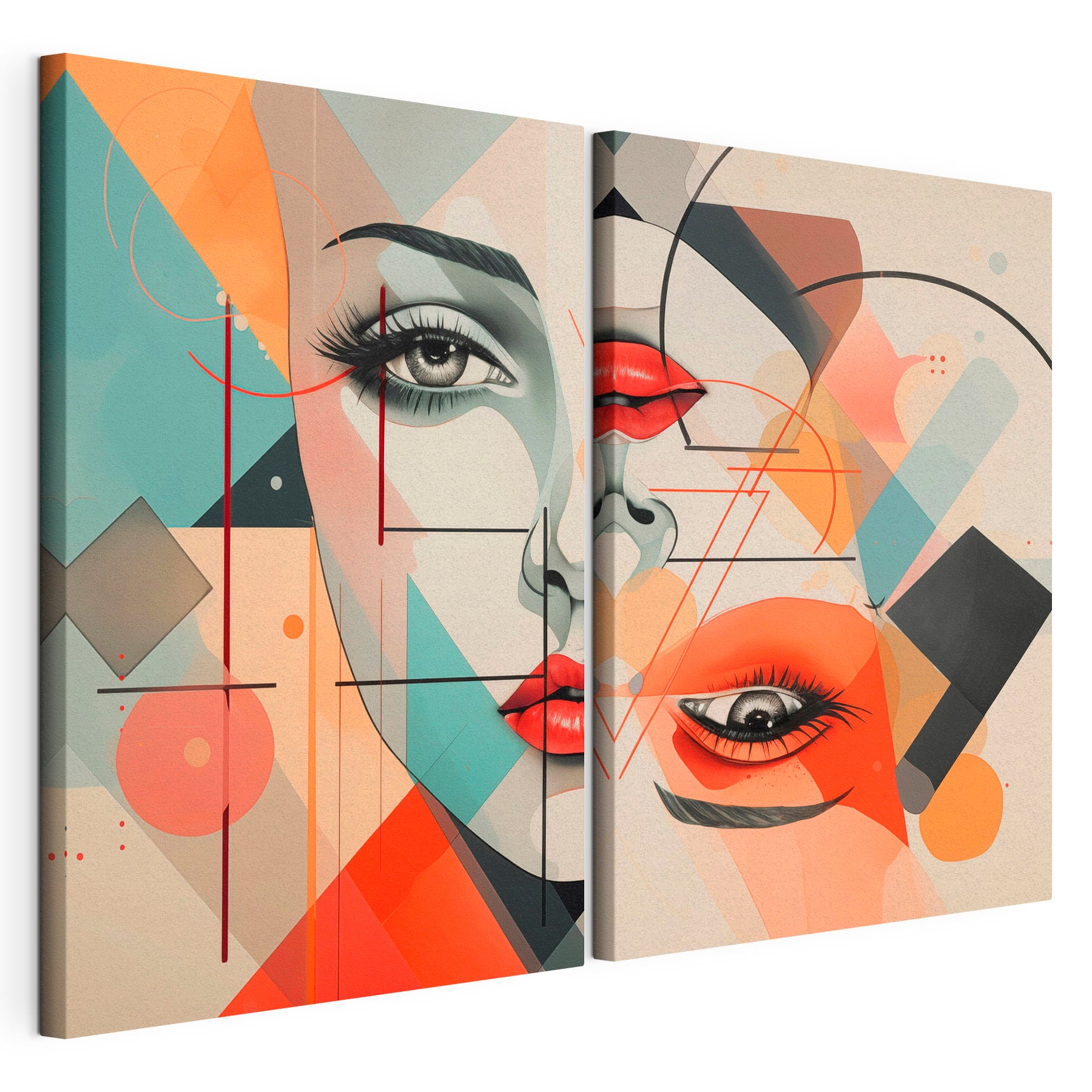 Collage of a woman's face