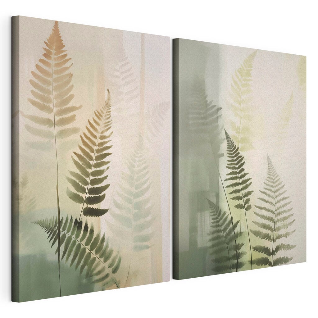 Gentle ferns in soft hues