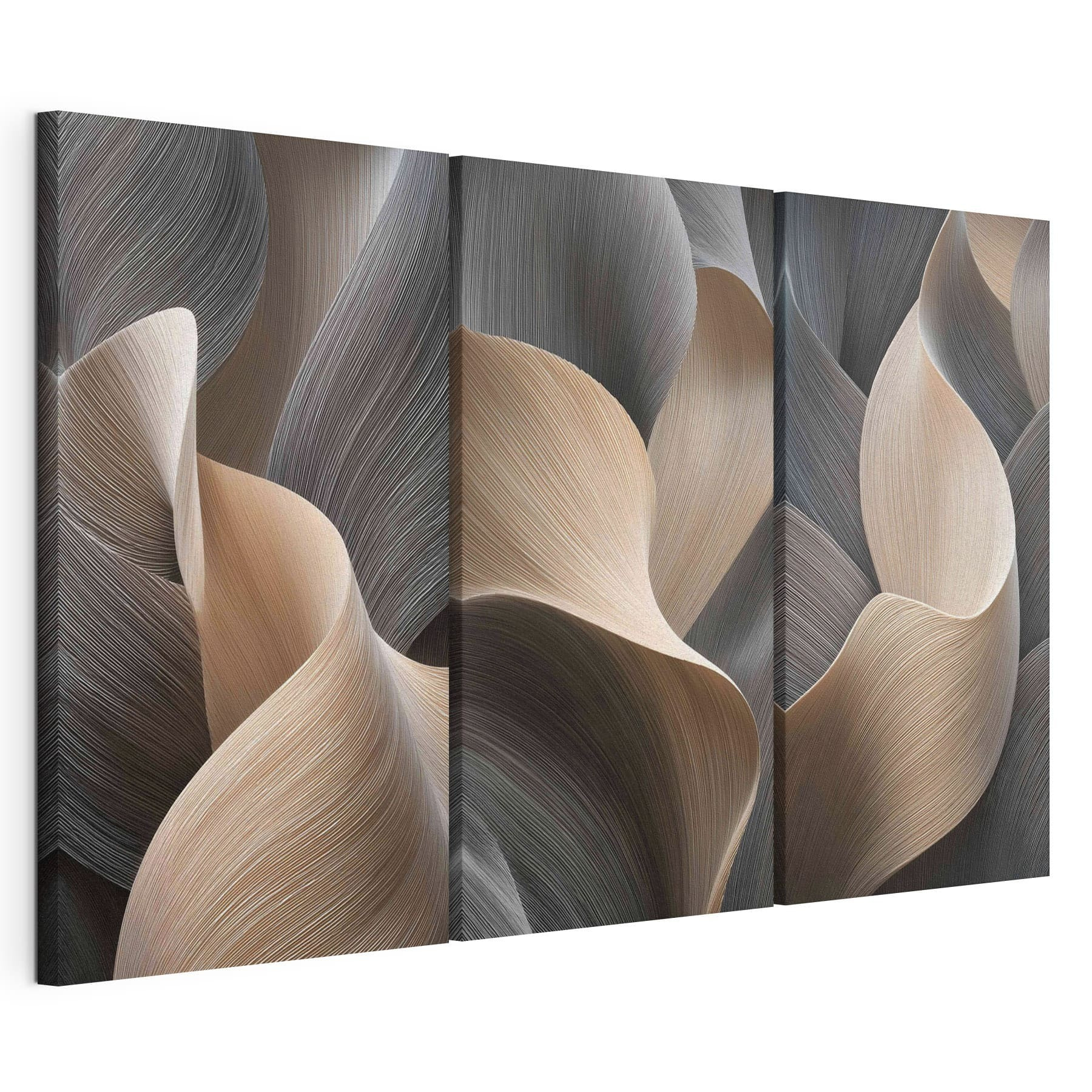 Natural curves in soft, muted tones