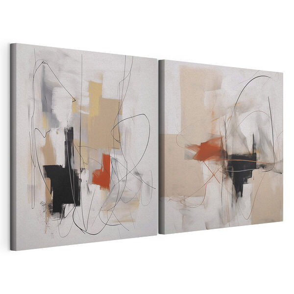 Lámina modular sobre lienzo Lámina modular sobre lienzo Dos cuadros de diferentes colores (SKU: m01296)