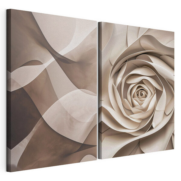 Lámina modular sobre lienzo Lámina modular sobre lienzo Formas fluidas en tonos suaves (SKU: m30002)
