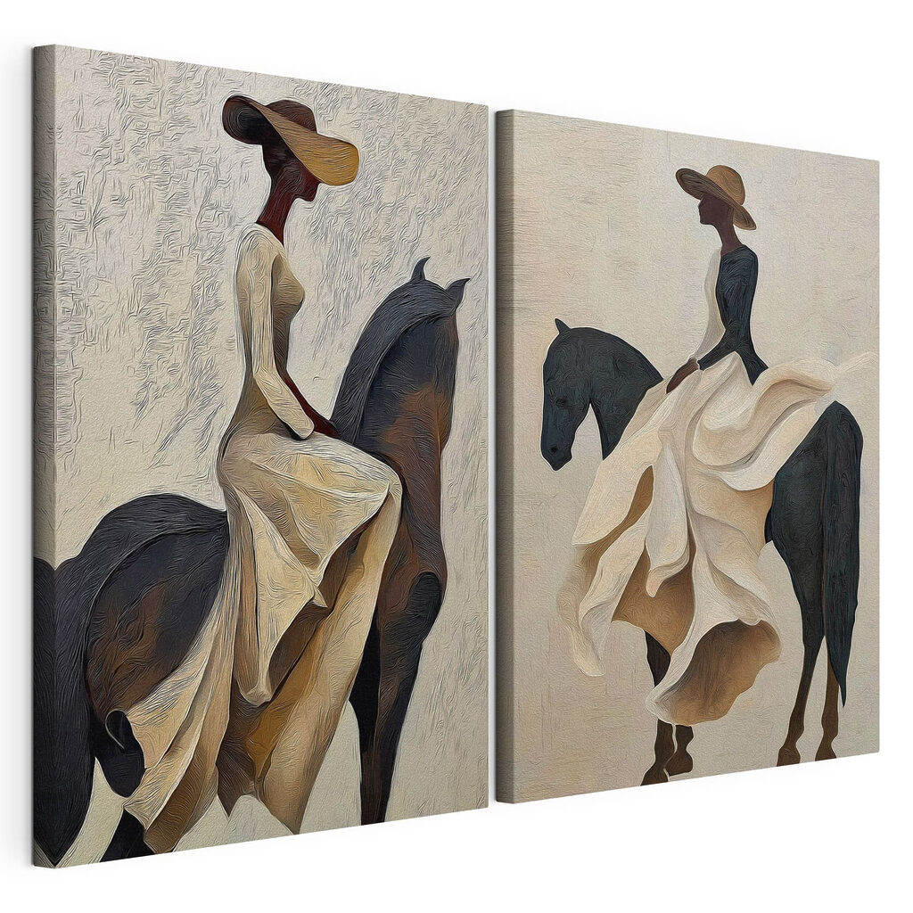Woman riding a horse