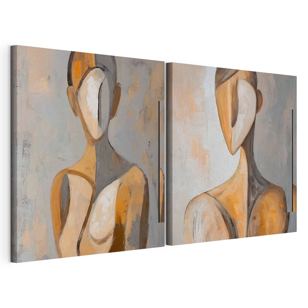 Collage of a painting of a woman