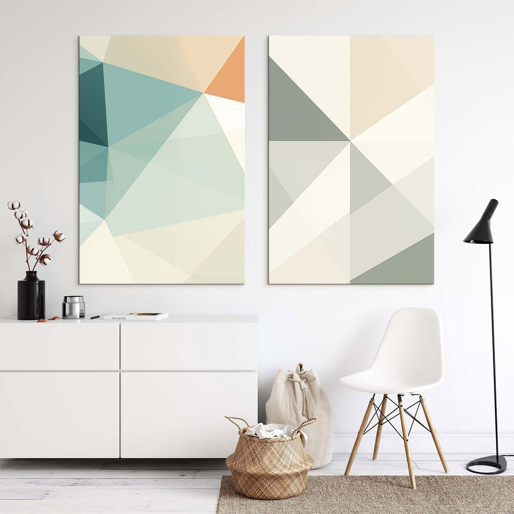 Abstract shapes in soft colors