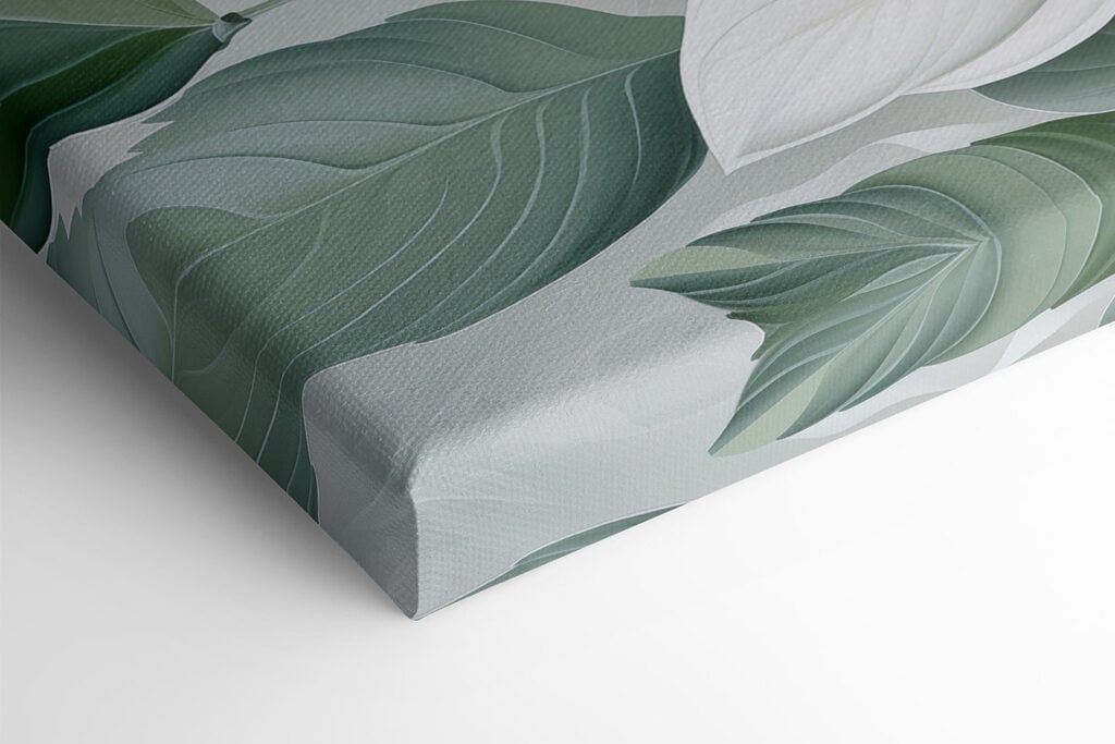 - Serene botanical elegance in soft hues