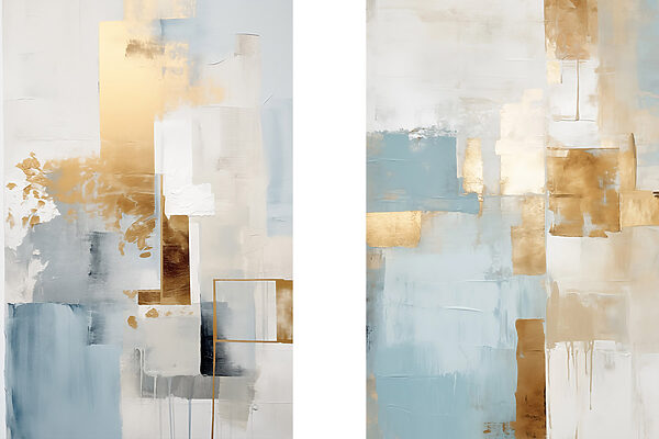 Abstract interplay of soft hues