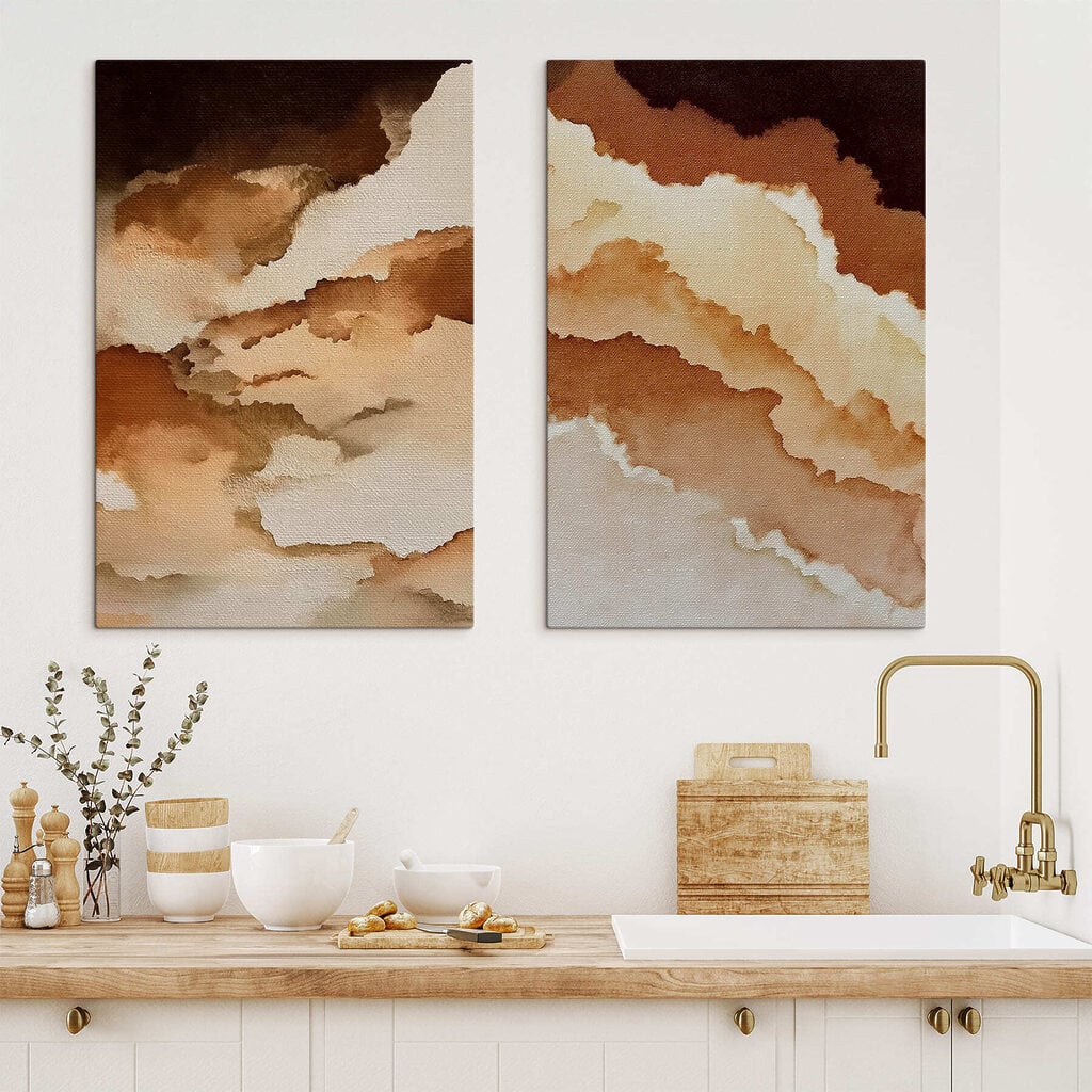 Soft hues in gentle flowing patterns
