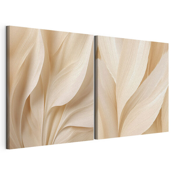 Lámina modular sobre lienzo Lámina modular sobre lienzo Curvas delicadas en tonos suaves (SKU: m30100)