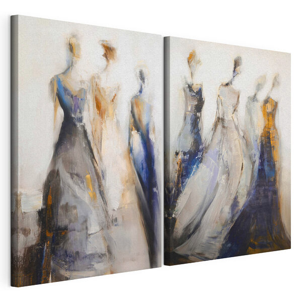 Lámina modular sobre lienzo Cuadro en el que aparece un grupo de mujeres