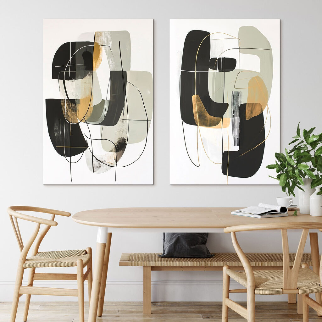 Painting of different shapes and colors