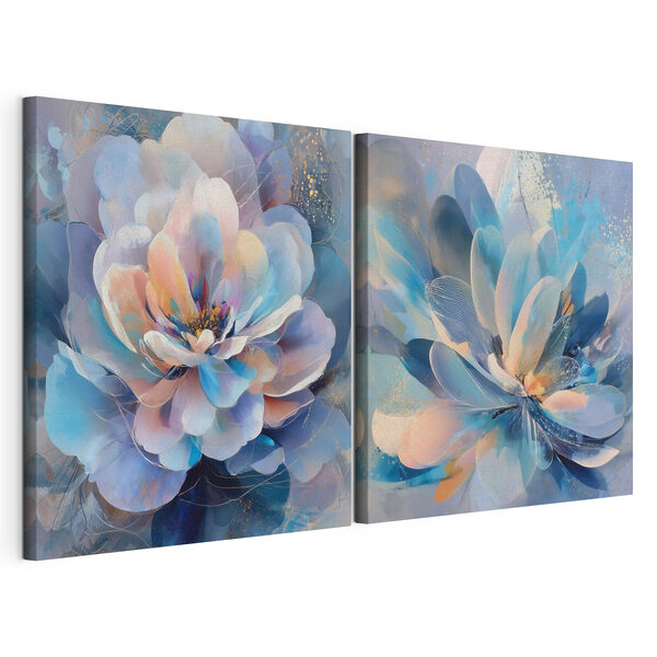 Lámina modular sobre lienzo Lámina modular sobre lienzo Tonos suaves de elegancia floral (SKU: m30147)