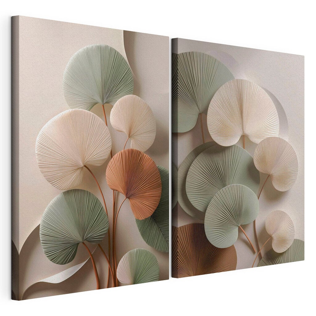 - Elegant paper leaf arrangement display
