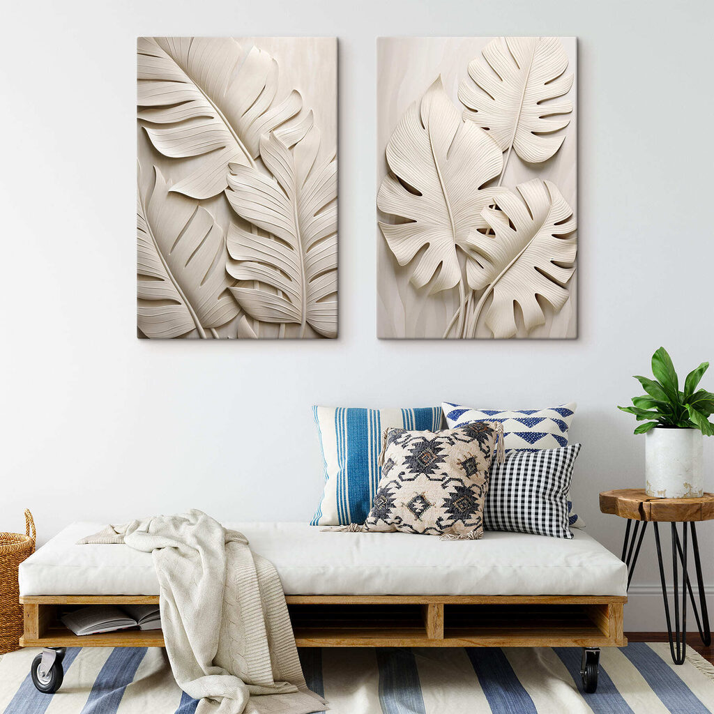 Elegant leaves in soft tones