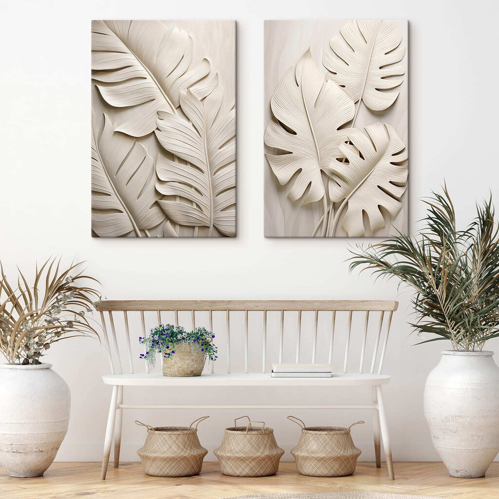 Elegant leaves in soft tones