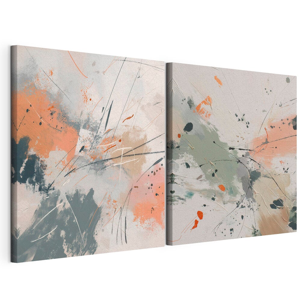 Dynamic splatters of color converge here