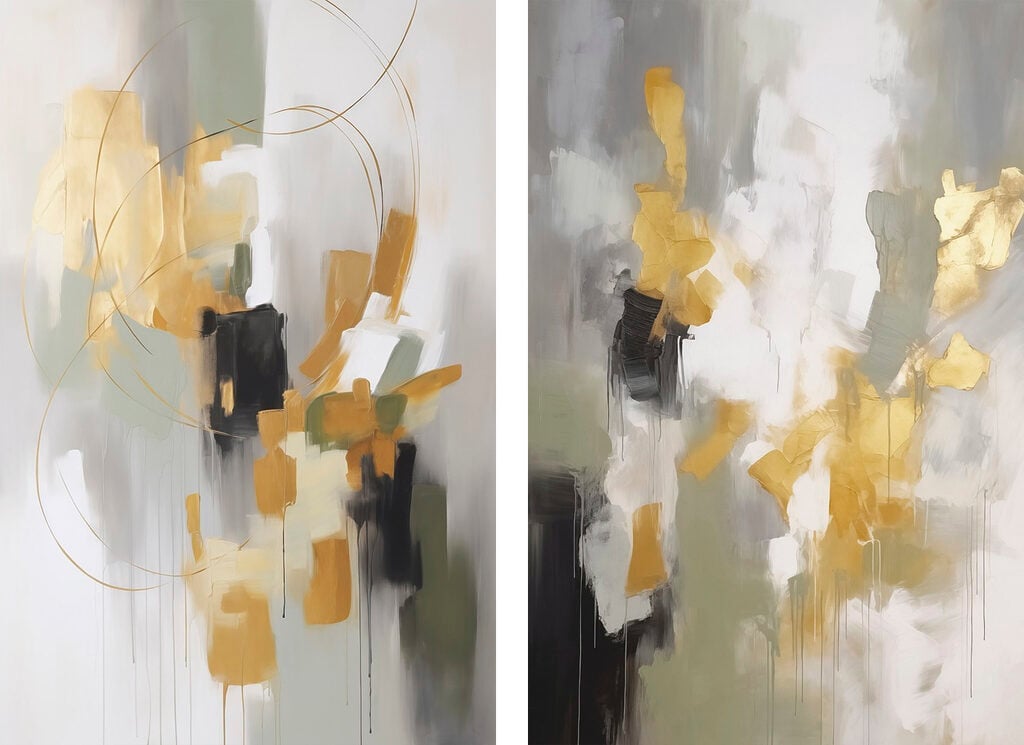 Abstract expressions in soft hues