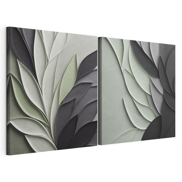Lámina modular sobre lienzo Lámina modular sobre lienzo Elegantes capas inspiradas en la naturaleza (SKU: m30210)