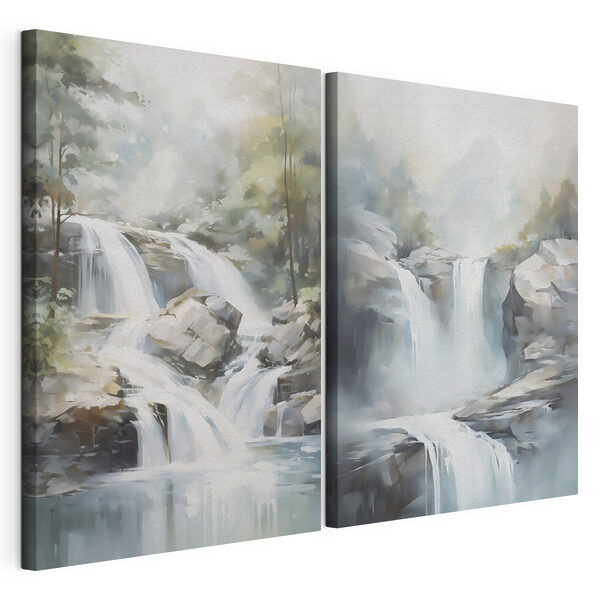 Lámina modular sobre lienzo Cuadro de una cascada