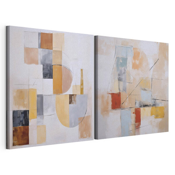Lámina modular sobre lienzo Lámina modular sobre lienzo Dos cuadros de diferentes colores (SKU: m30213)