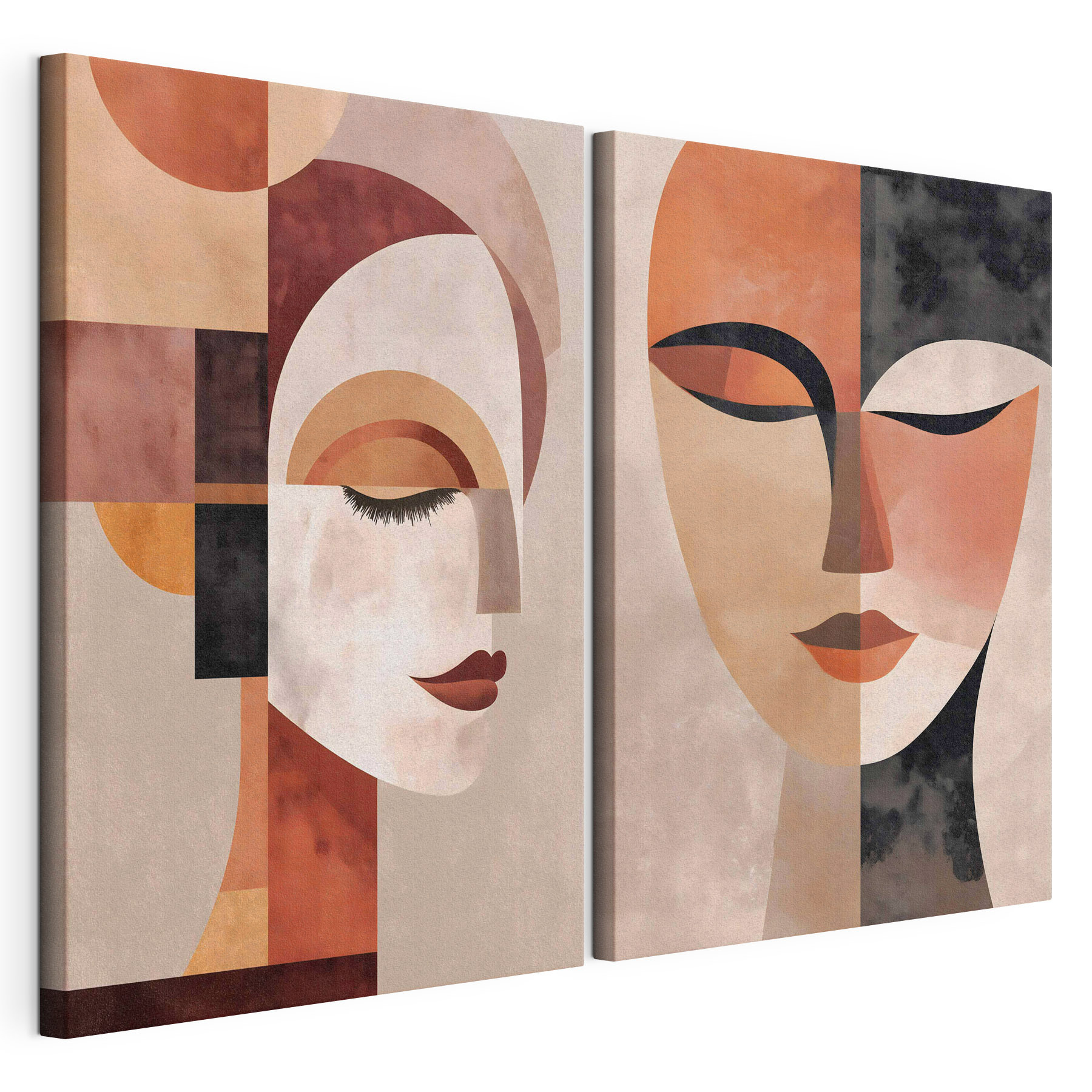 Couple of faces of women