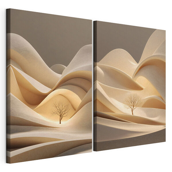 Lámina modular sobre lienzo Lámina modular sobre lienzo Un árbol en el desierto (SKU: m30261)