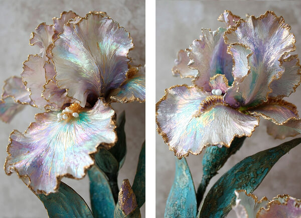 Delicate petals in soft pastel hues