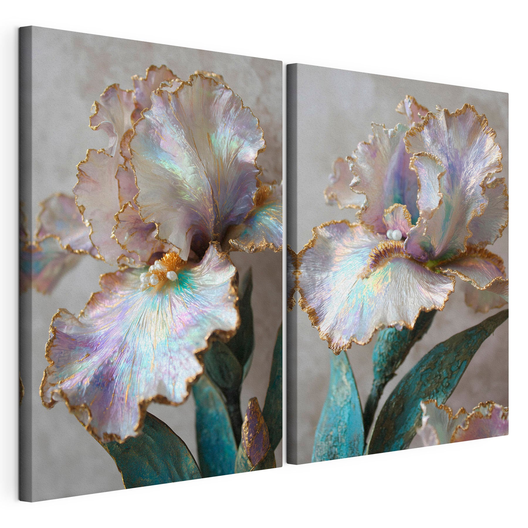 Delicate petals in soft pastel hues