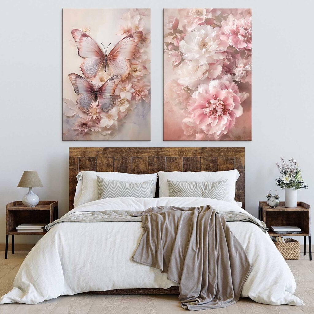 Two butterflies on a flower