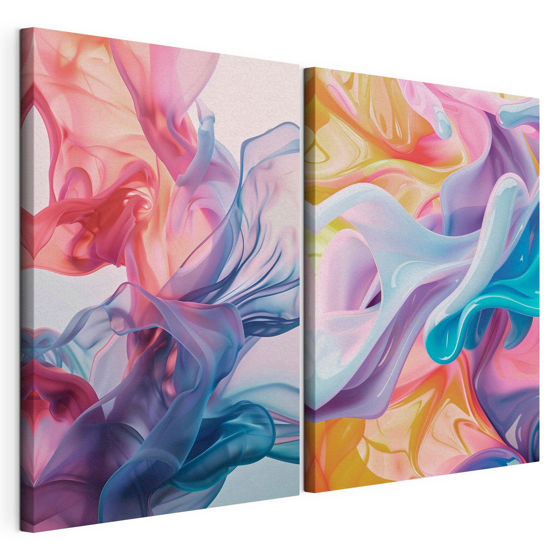 Flowing colors in harmonious dance