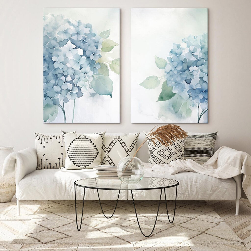 Painting of flowers and leaves