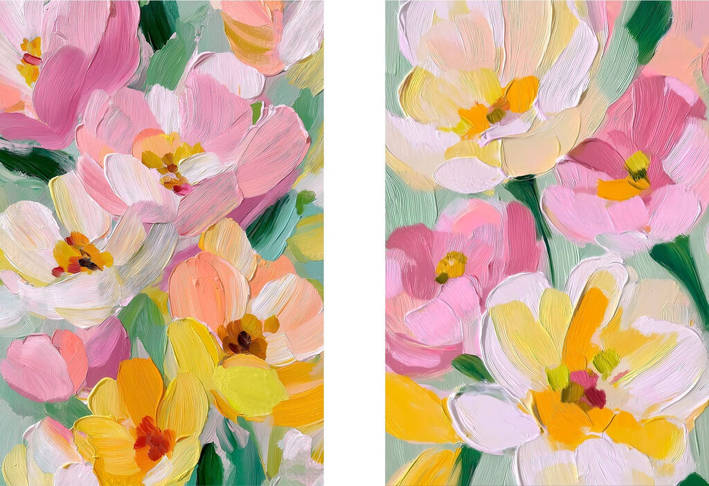 Colorful blooms in vibrant harmony